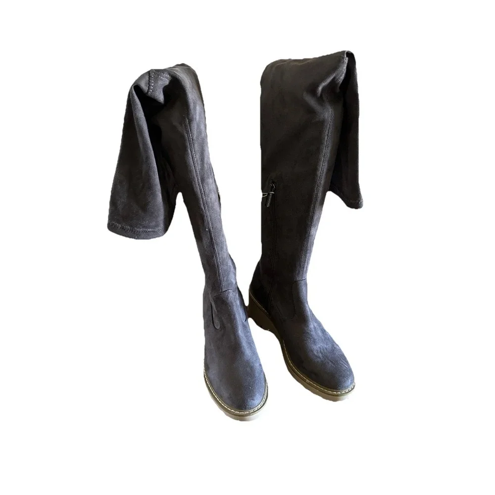 NEW NICOLE MILLER Gray Over the Knee Boots Size‎ 8